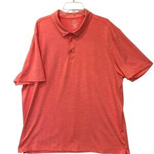 George Men's 3-Button Golf Polo Shirt Size XXL in Orange Short Sleeve Activewear
